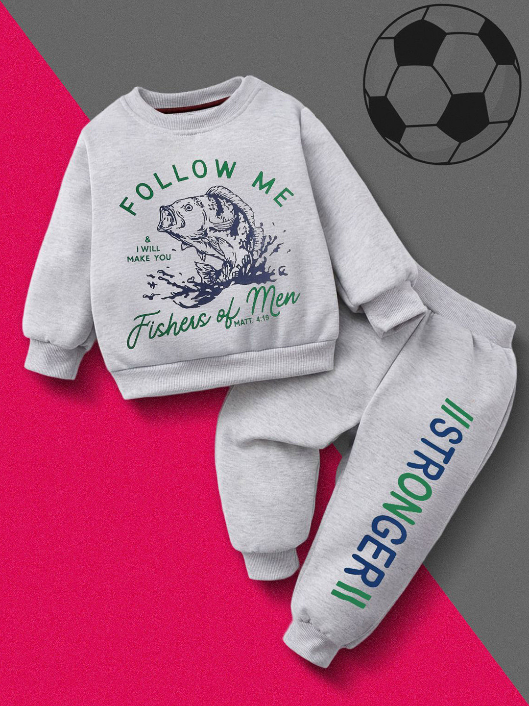 INDIA FASHION FAB Kids Printed Long Sleeves Sweatshirt With Joggers