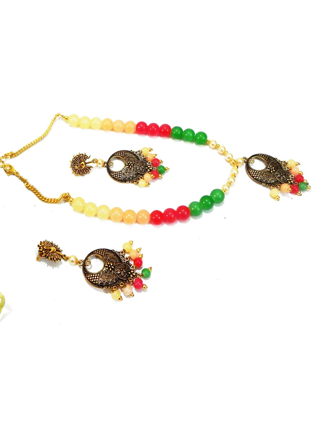 Jaya Vision Jewelry Gold-Plated Copper Jewellery Set