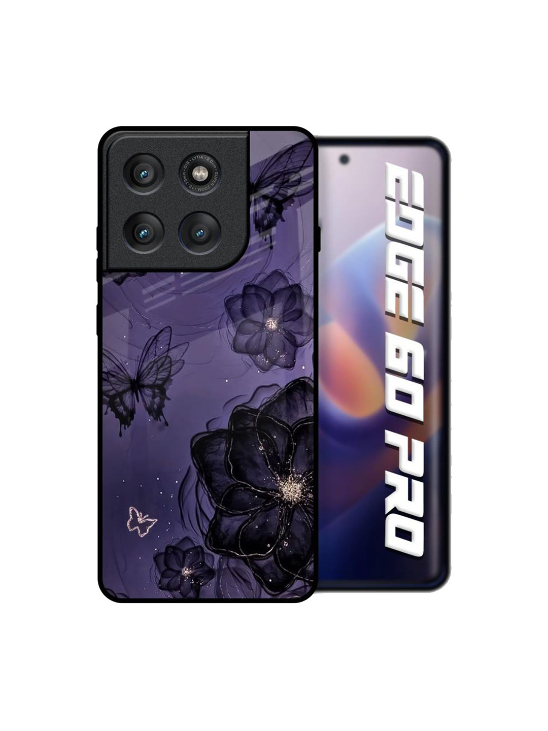 QRIOH Purple Paradise Printed Motorola Edge 60 Pro Back Case Mobile Accessories