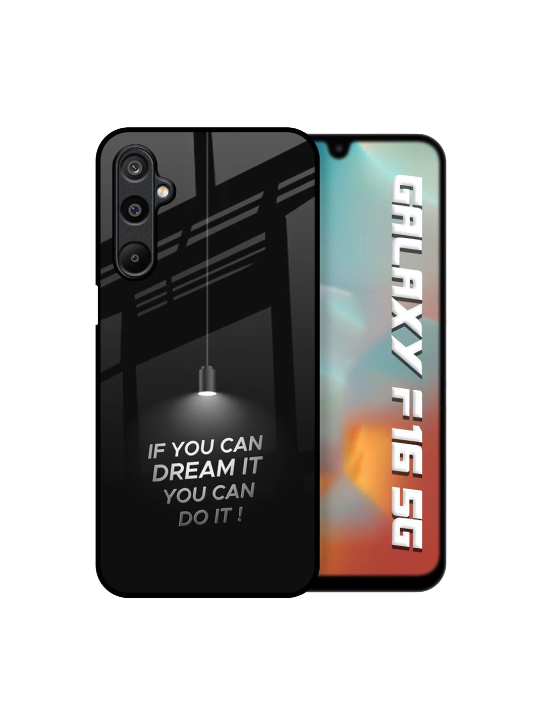 QRIOH Dream Forge Printed Glass Back Case for Samsung Galaxy F16 5G