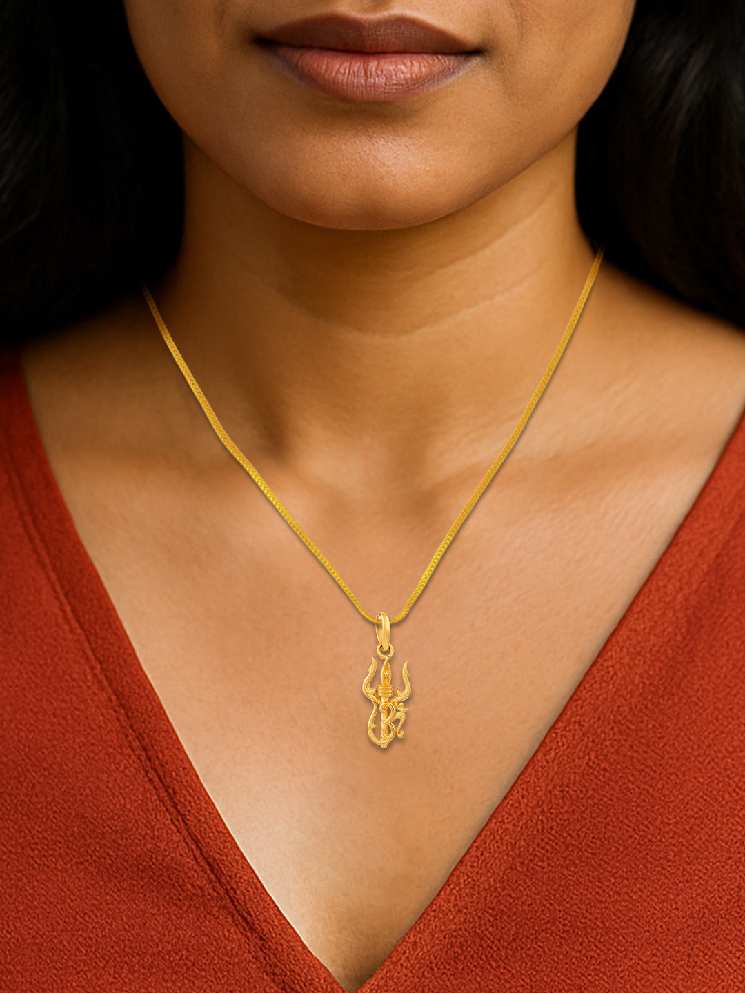 Aisshpra Men 22Kt Yellow Gold Casting Pendant