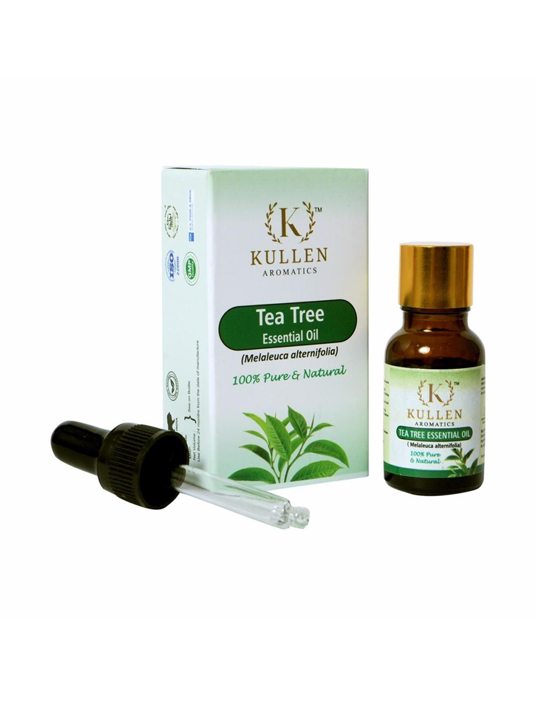 Kullen Aromatics Tea Tree Essential Oil For Skin, Hair, Acne, Dandruff & Scalp - 15 ml