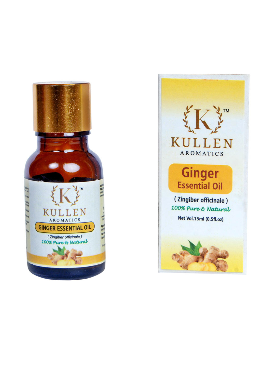 Kullen Aromatics Ginger Essential Oil For Immunity - 15 ml