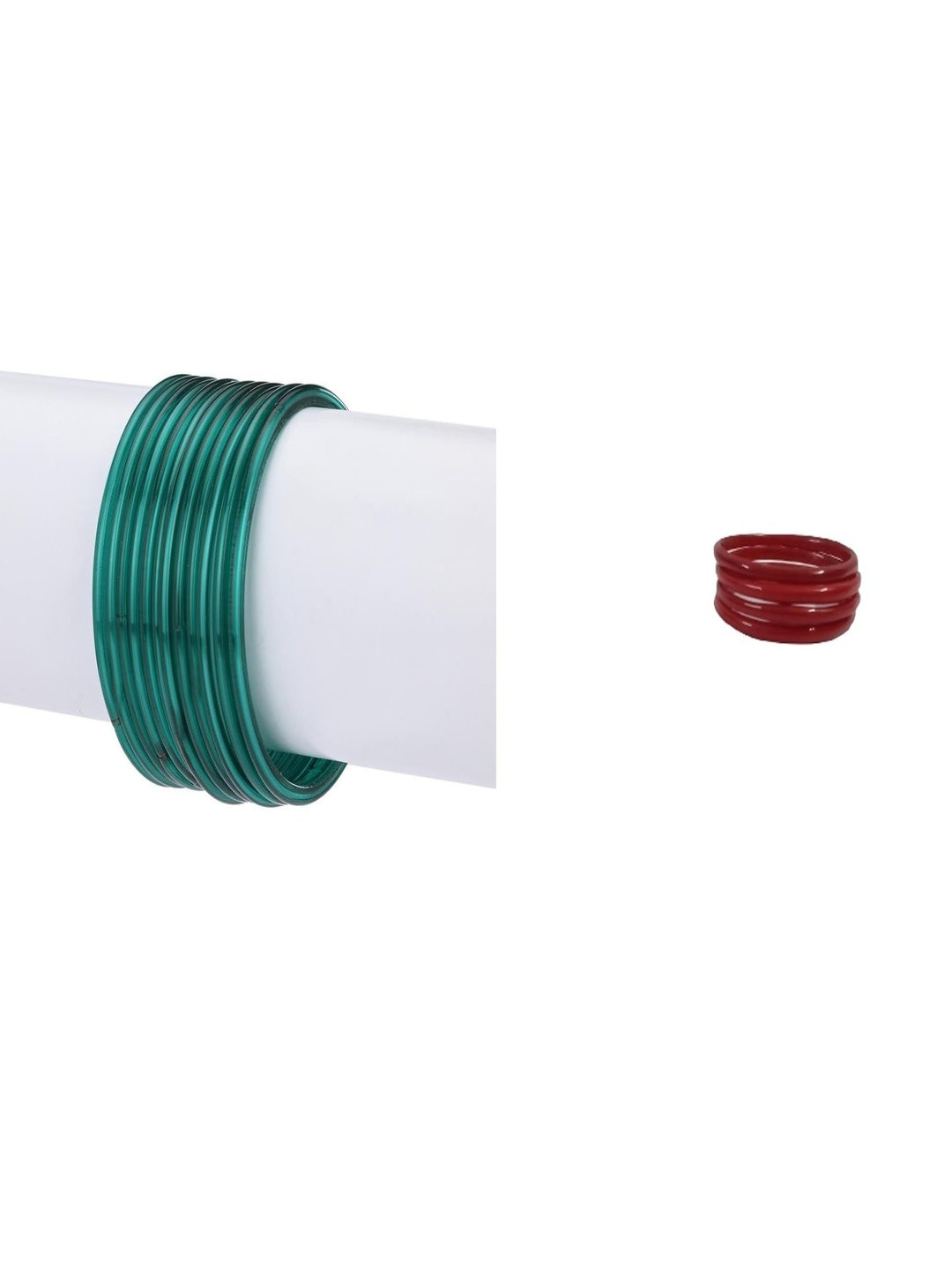 Somil Women Set of 16 Plain Glass Bangles