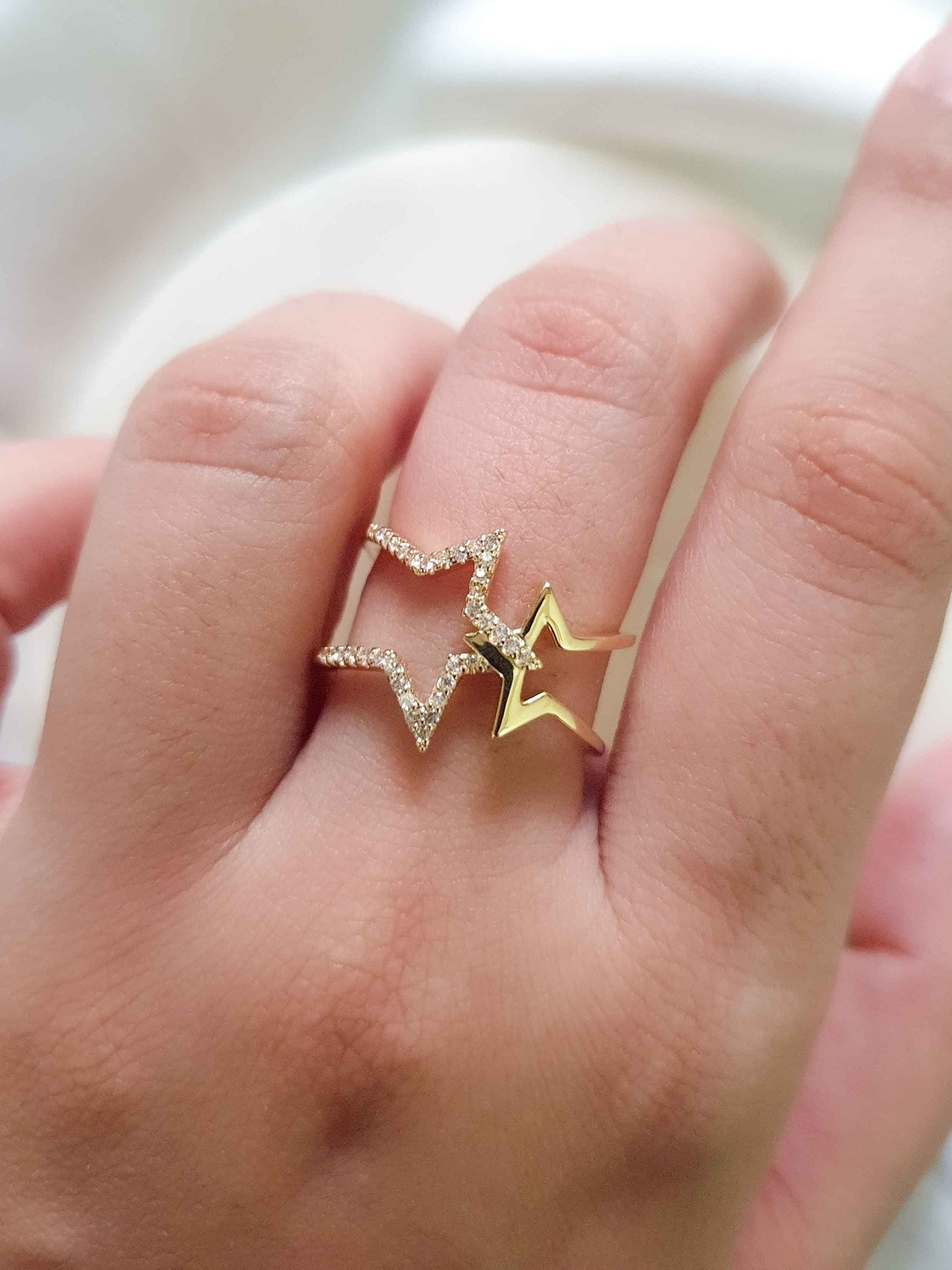 LOLO LePA Cubic Zirconia Star Ring