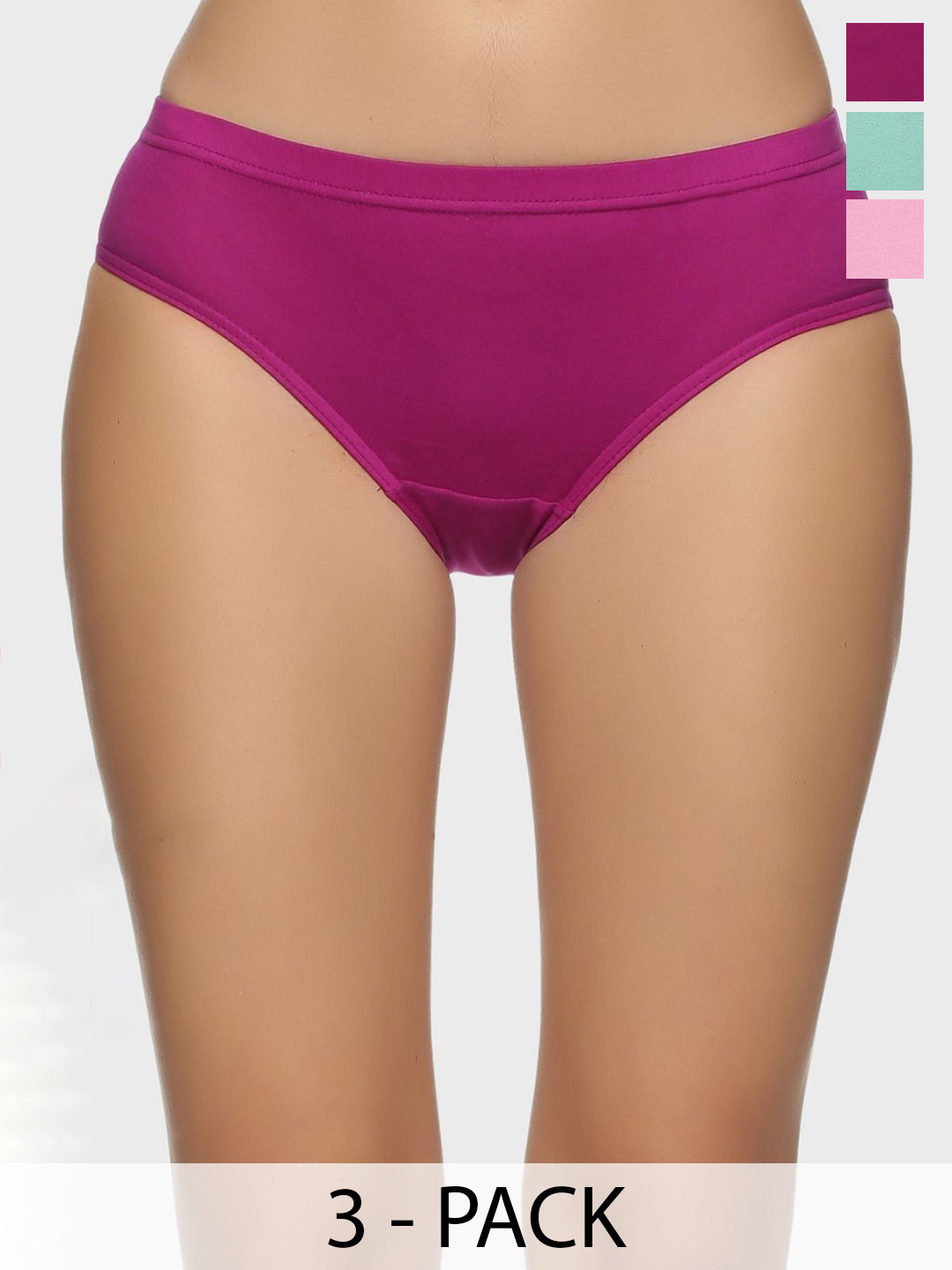 Outflits Women Pack Of 3 Basic Briefs LIP01IB_3C_PPG_XS