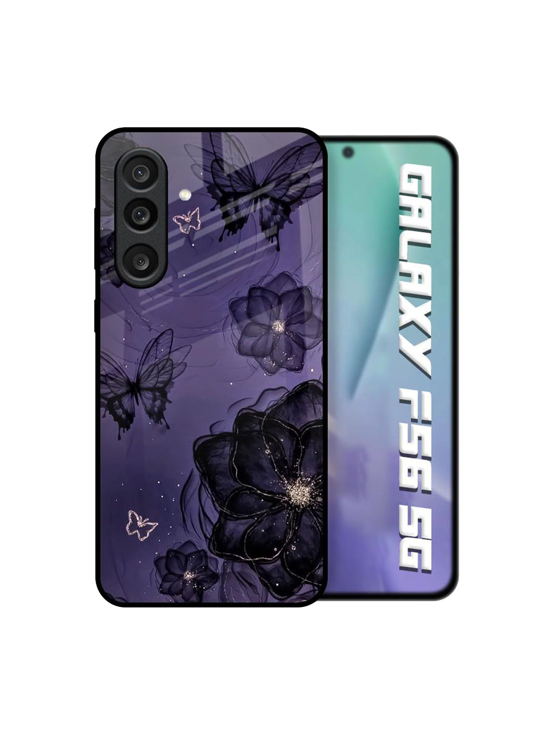 QRIOH Purple Paradise Printed Samsung Galaxy F56 5G Back Case Mobile Accessories