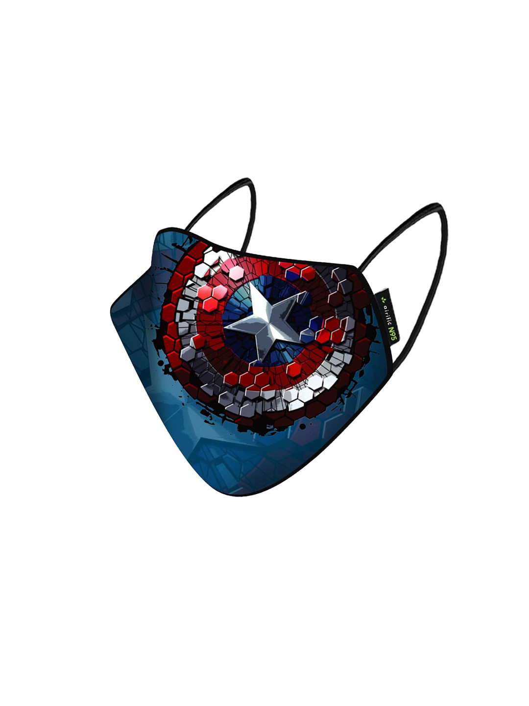 Airific Kids Teal Blue & Red Marvel 3-Ply Sustainable Protective Outdoor Mask