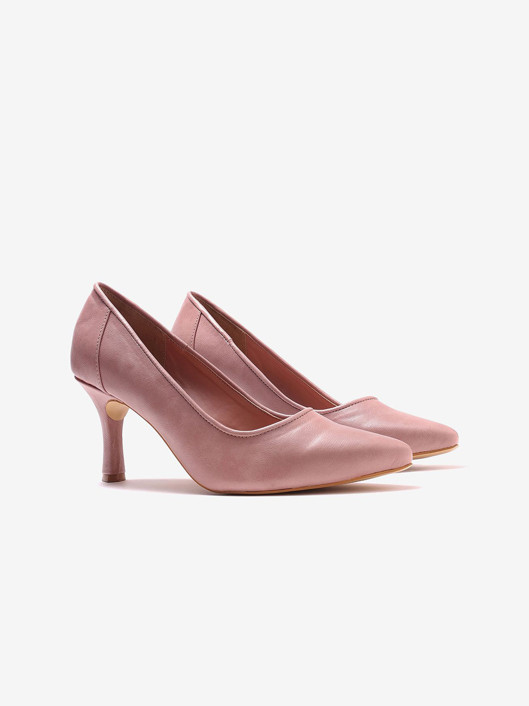 Pair ie Tales Leather Slim Pointed Toe Pumps Heels
