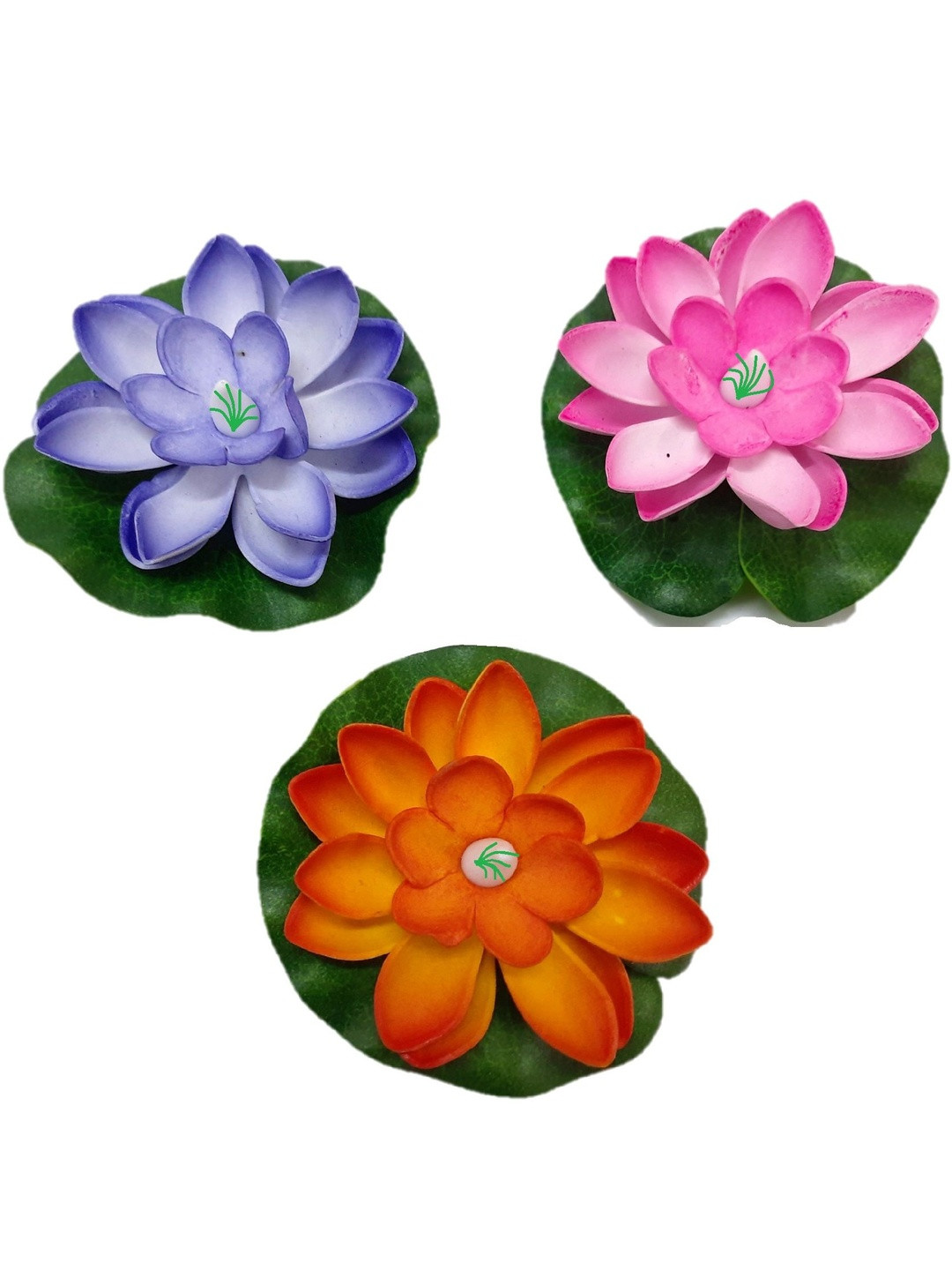 Afterstitch Multicoloured Pack Of 3 Flower Floating Candles