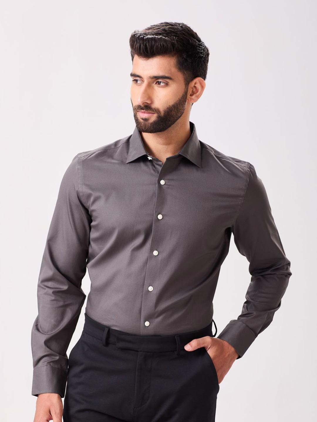 MH&Y Slim Fit Long Sleeves Cotton Formal Shirt