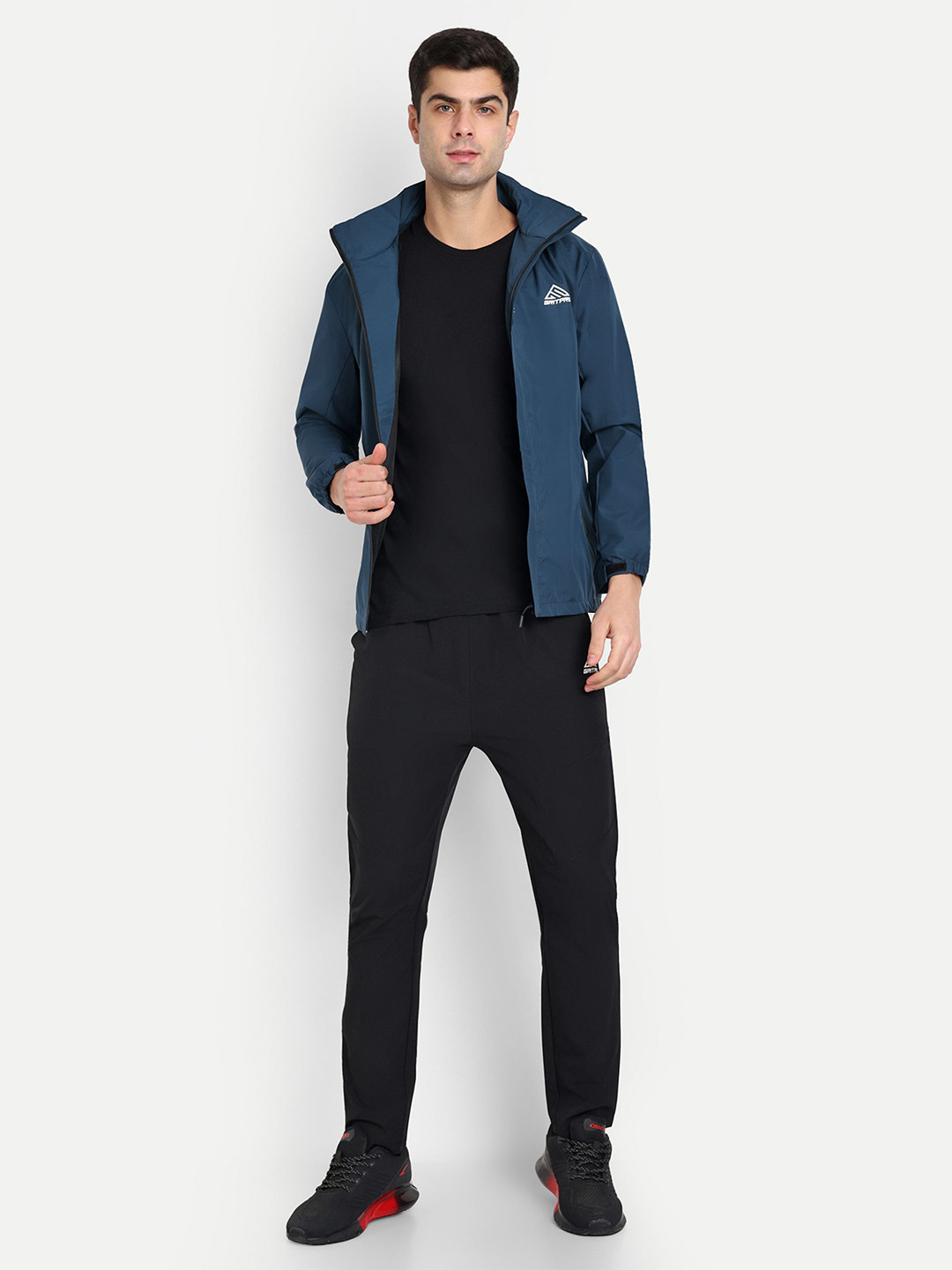 GRITPRO Men Hooded Front Open Windcheater Jackets