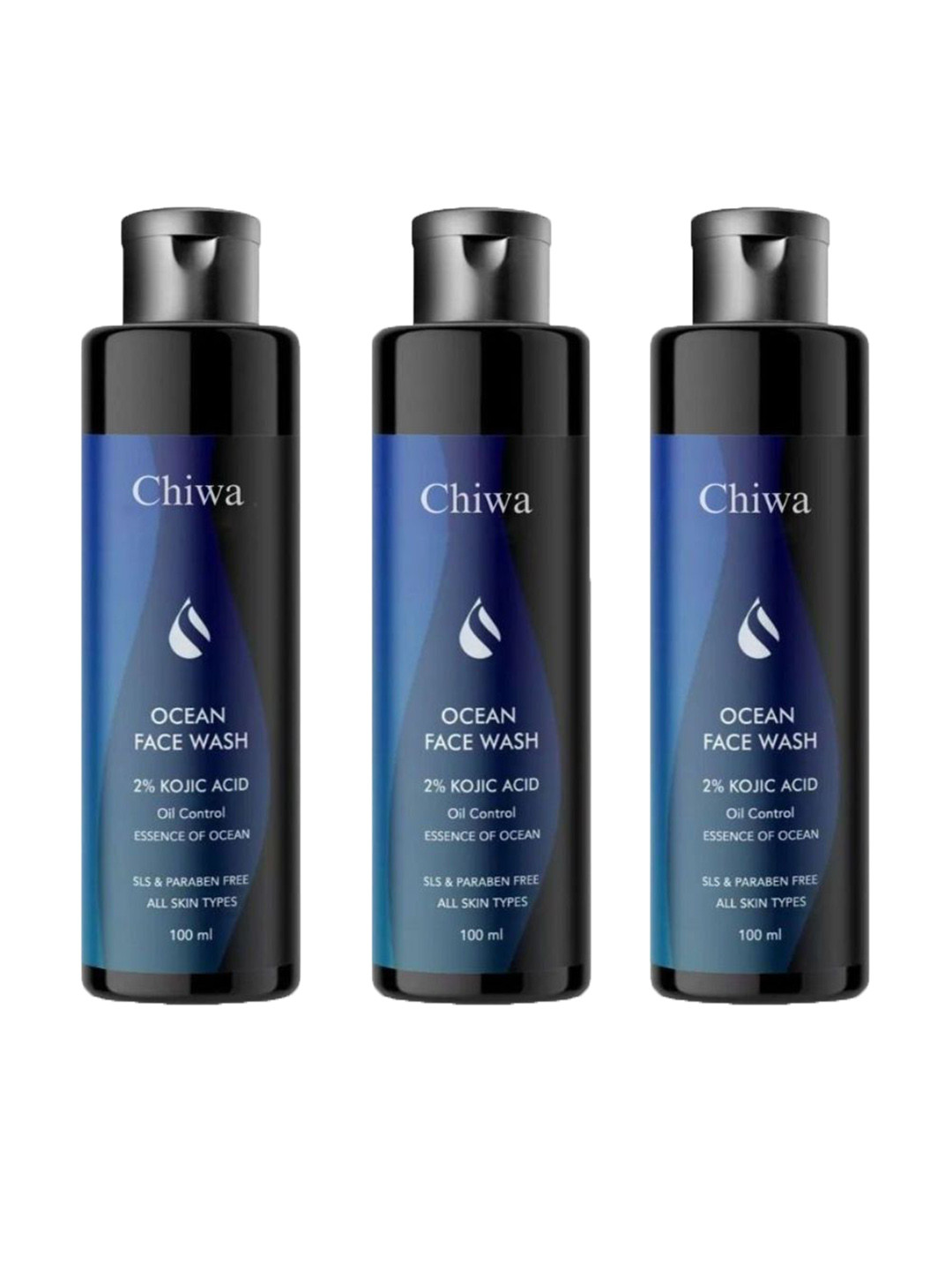 CHIWA Set Of 3 Ocean Face Wash - 100 ml Each