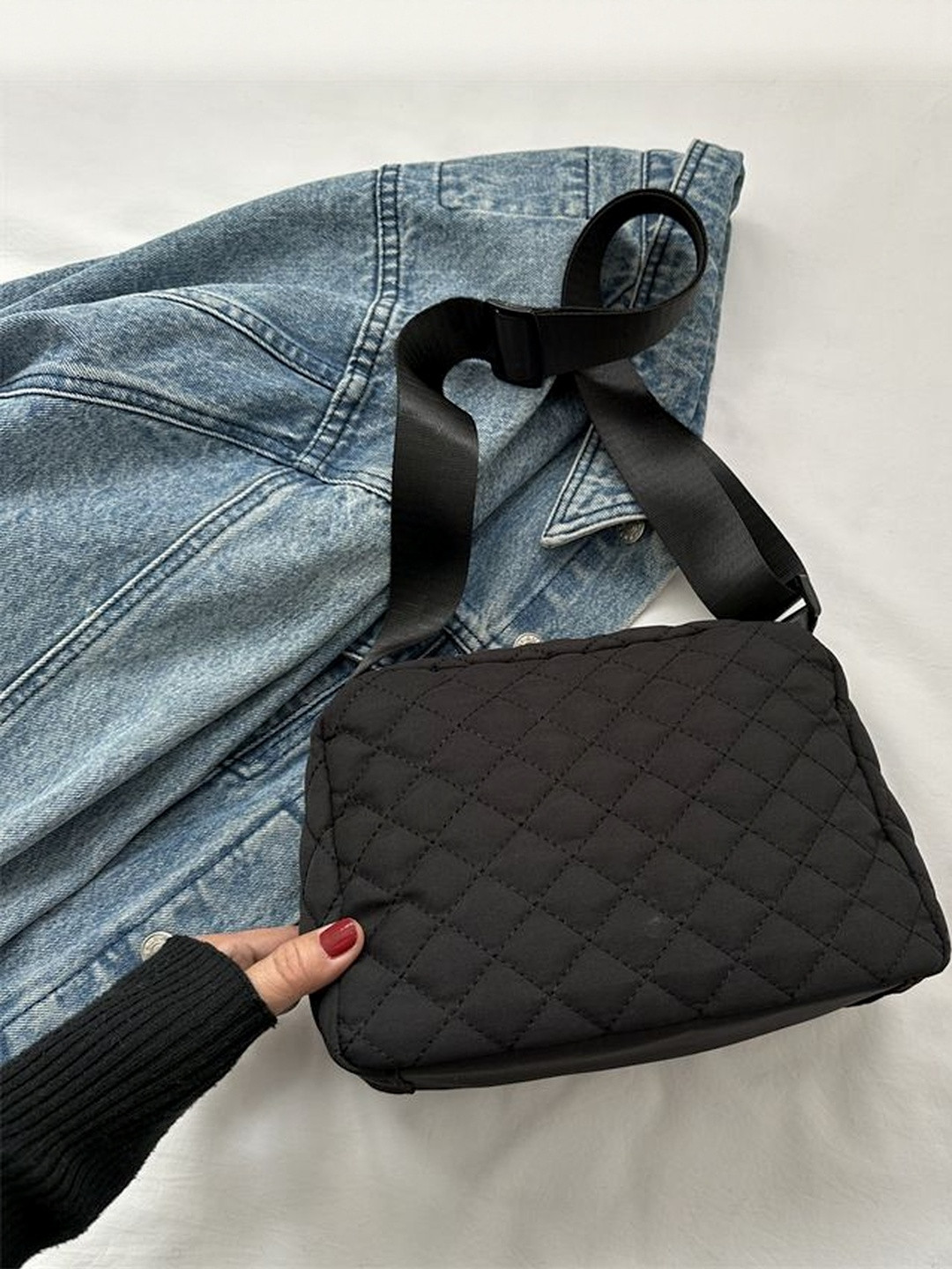 CORSICA Women Black Solid Fabric Sling Handbags