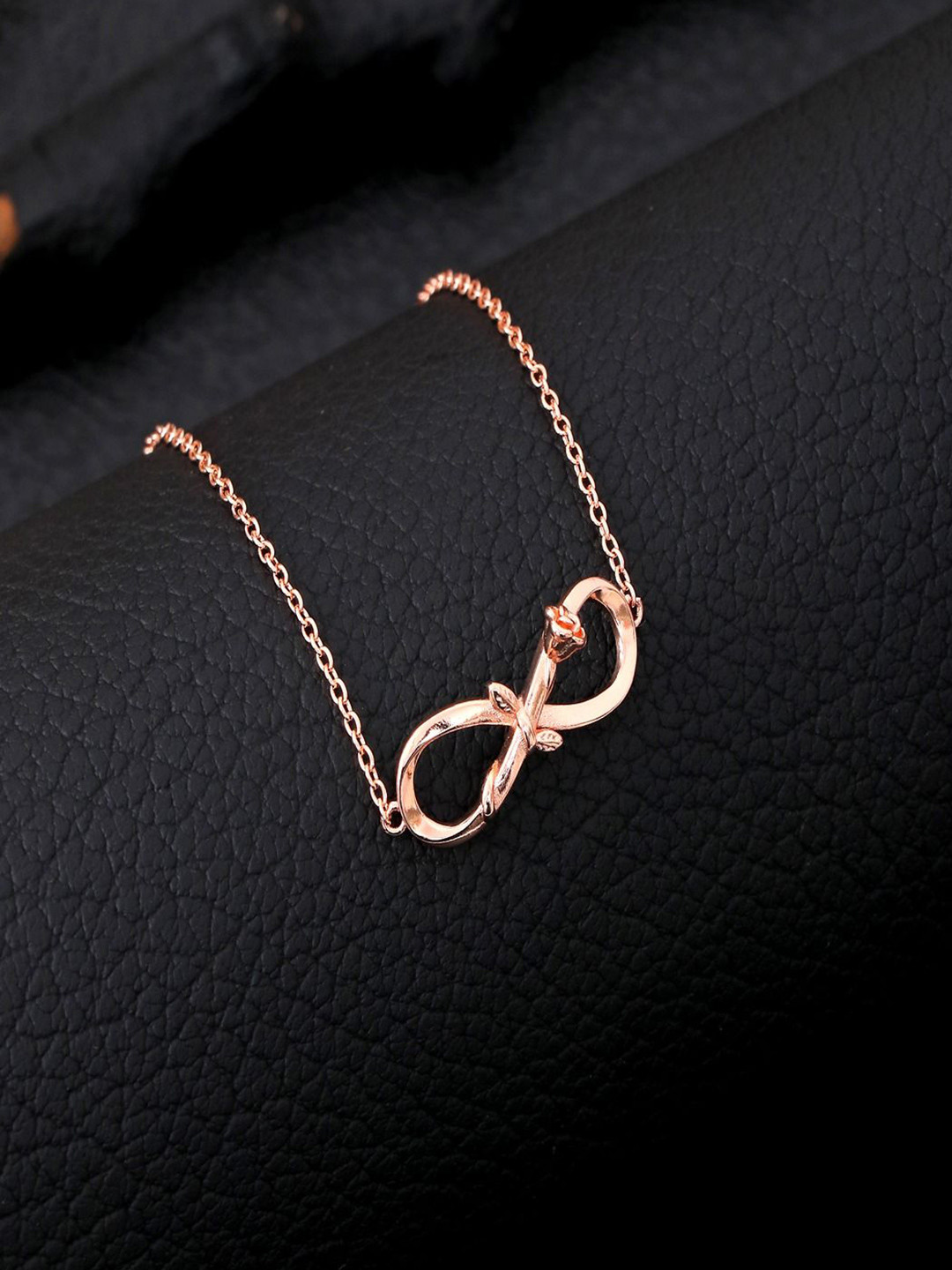 UNIVERSITY TRENDZ Rose Gold-Plated Infinity Wraparound Bracelet