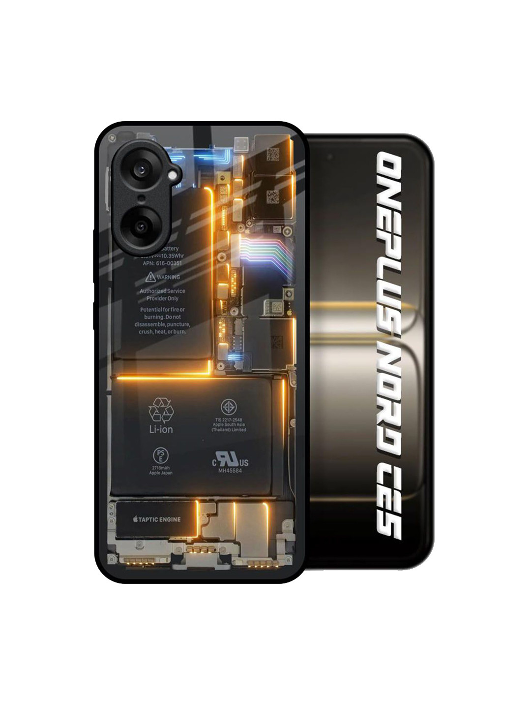 QRIOH Unisex Glow Up Skeleton Glass Back Case for OnePlus Nord CE5 5G Mobile Accessories