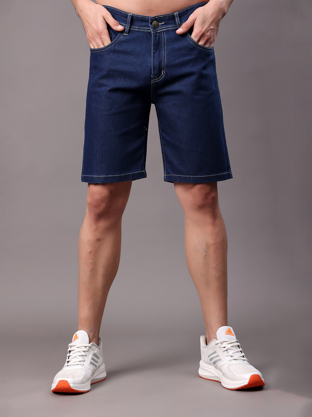 ZAYSH Men Regular Fit Mid-Rise Denim Shorts