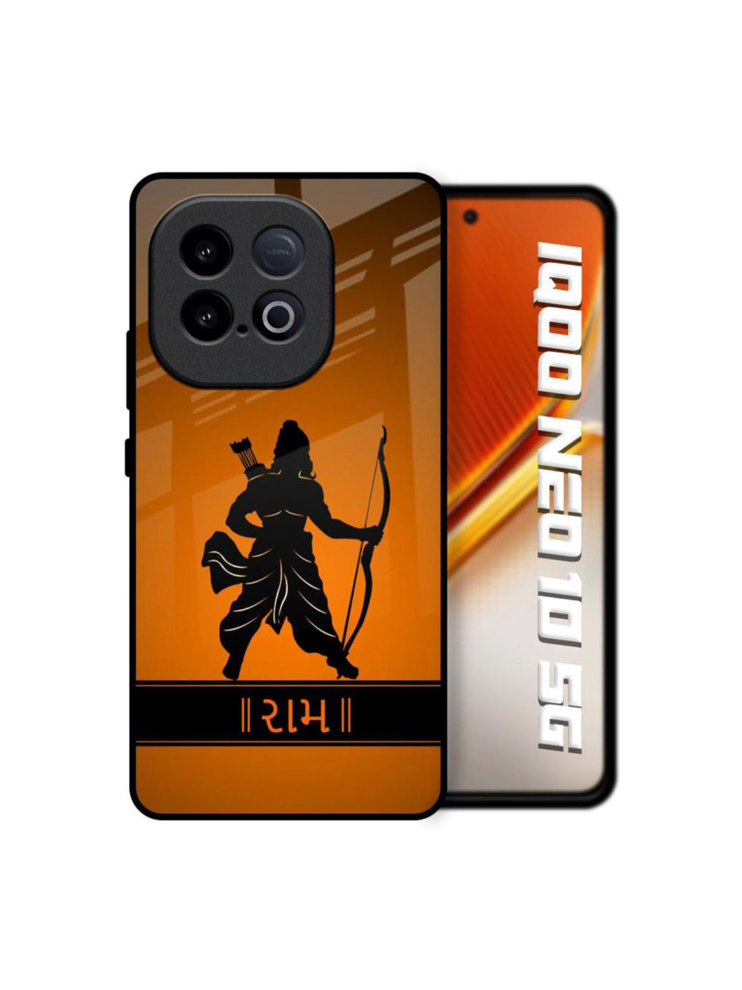 QRIOH Quirky Halo Rama iQOO Neo 10 5G Glass Back Case Mobile Accessories