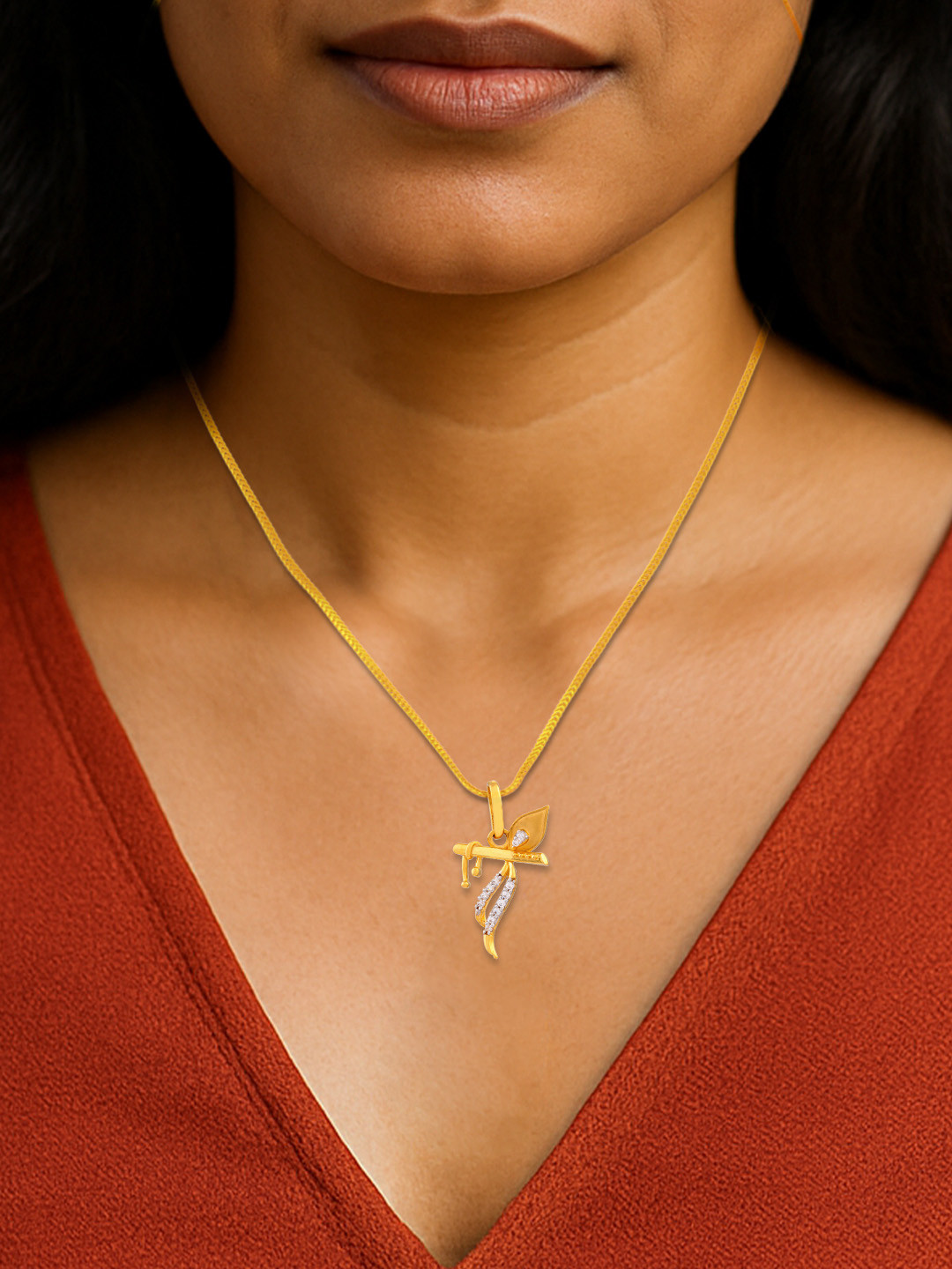 Aisshpra Women 22Kt Gold Signity Pendant