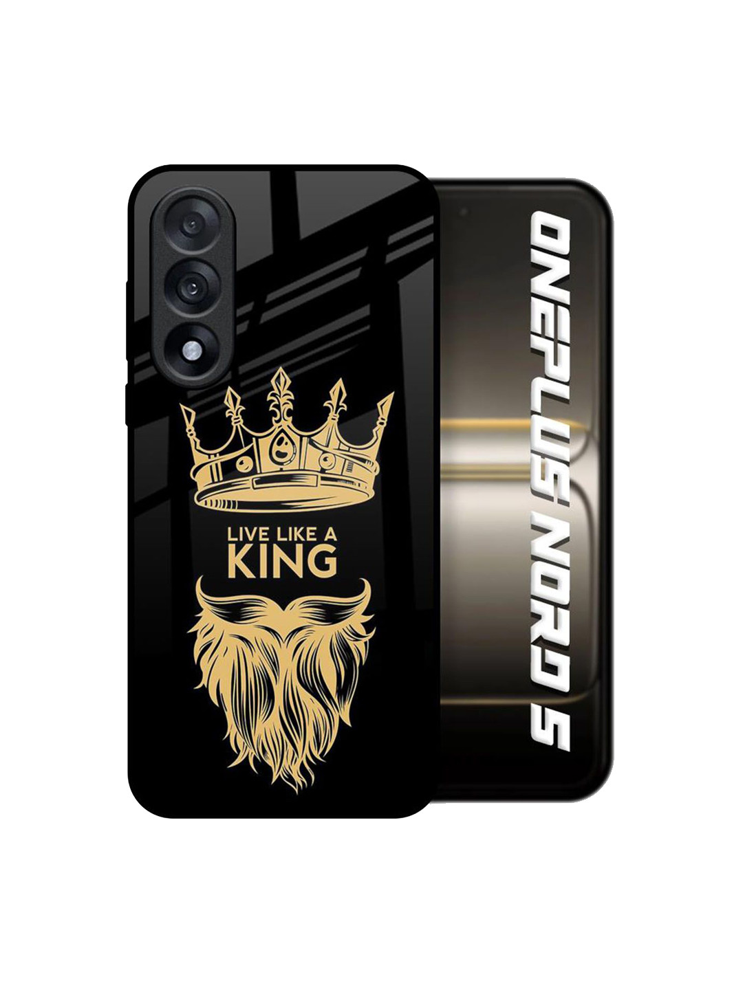 QRIOH King Life Printed Glass Back Case for OnePlus Nord 5 5G