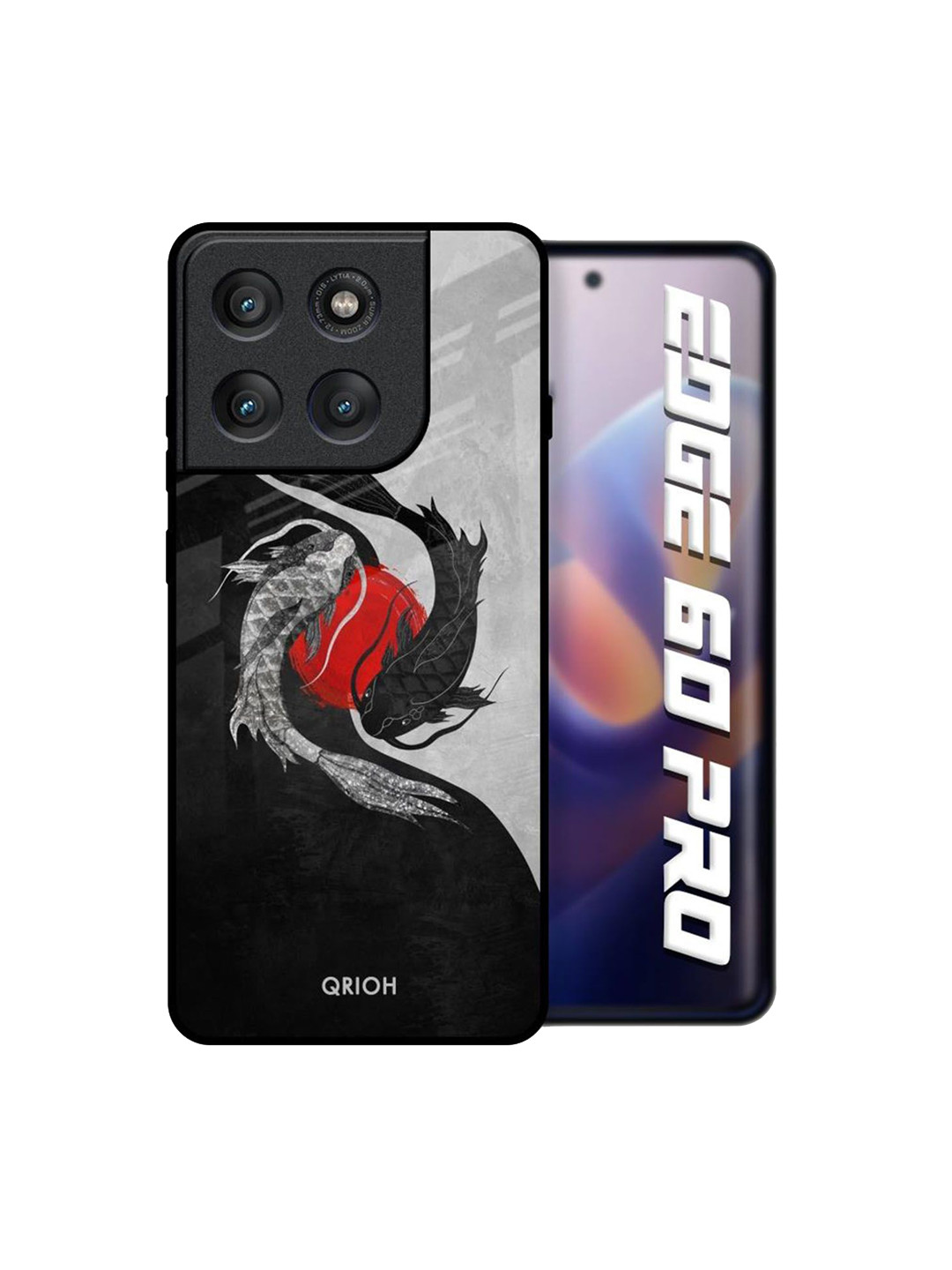 QRIOH Quirky Art Glass Case for Motorola Edge 60 Pro Back Case Mobile Accessories