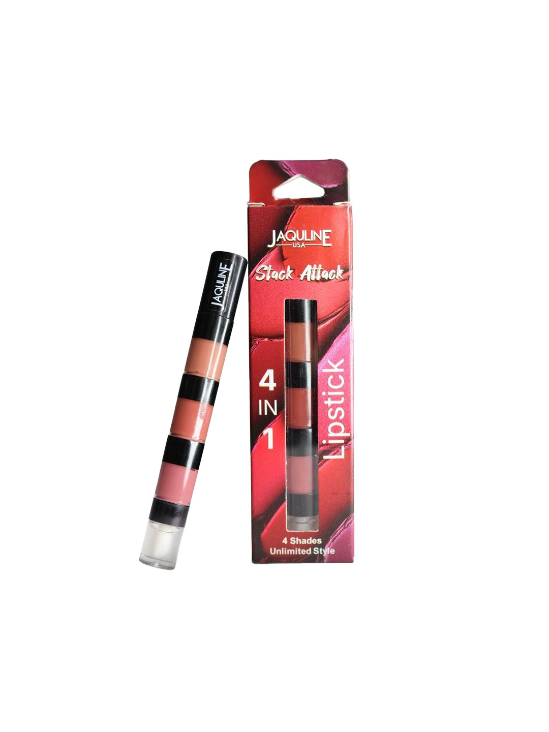 Jaquline USA Stack Attack 4 In 1 Long Lasting Liquid Lipstick - 4ml - Nude Mood