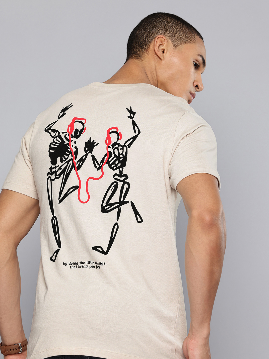 Flying Machine Graphic Printed Pure Cotton T-shirt