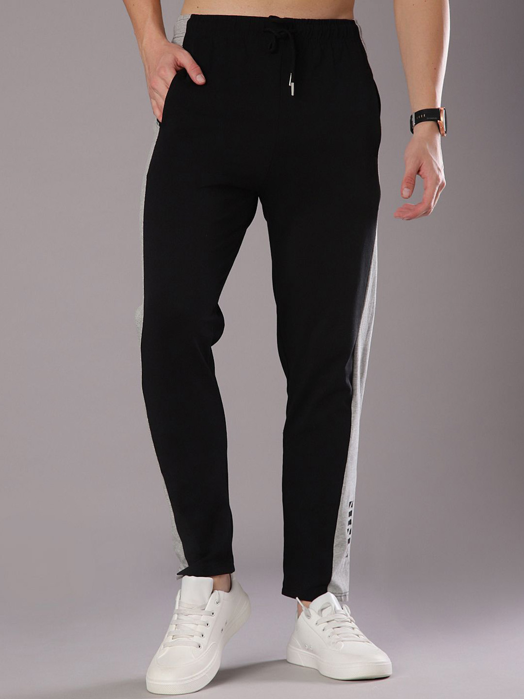 V-Mart Men Side Striped Mid-Rise Track Pants