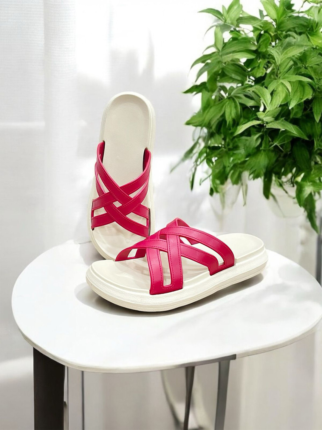 glitchez Women Strappy Sliders