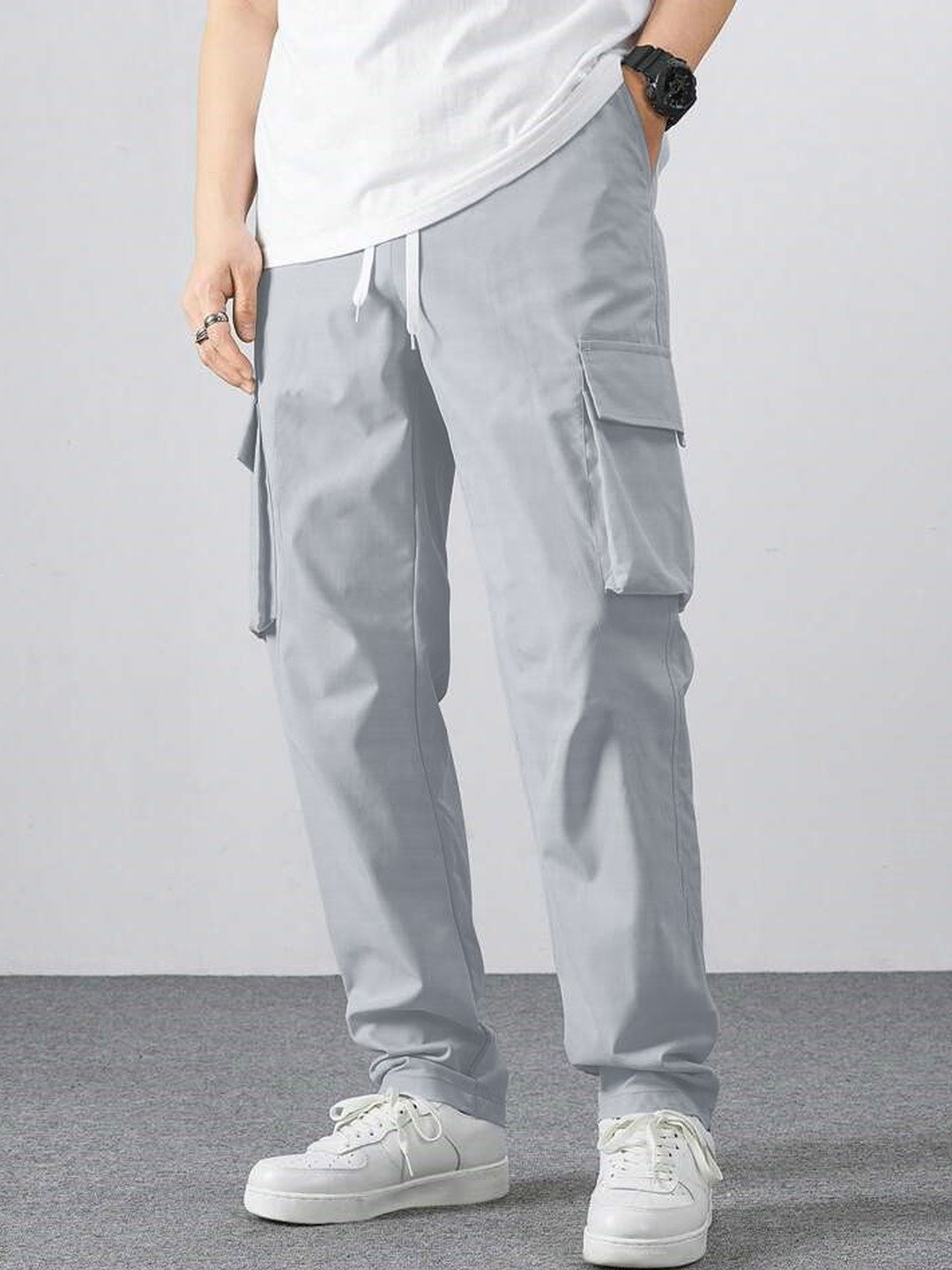Moda Rapido Men Linen Cargos Track Pants