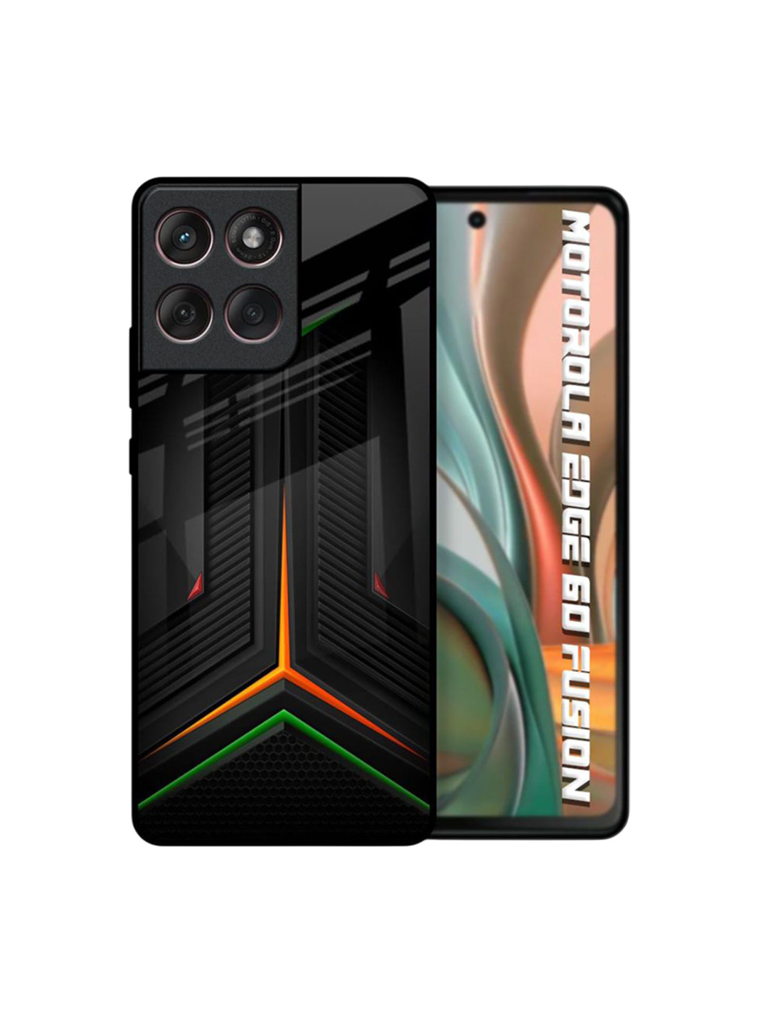 QRIOH Modern Ultra Chevron Printed Motorola Edge 60 Fusion Back Case Mobile Accessories