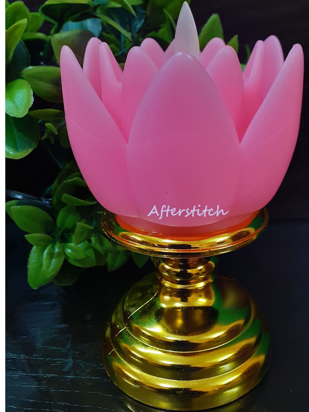 Afterstitch Pink Lotus LED Candle