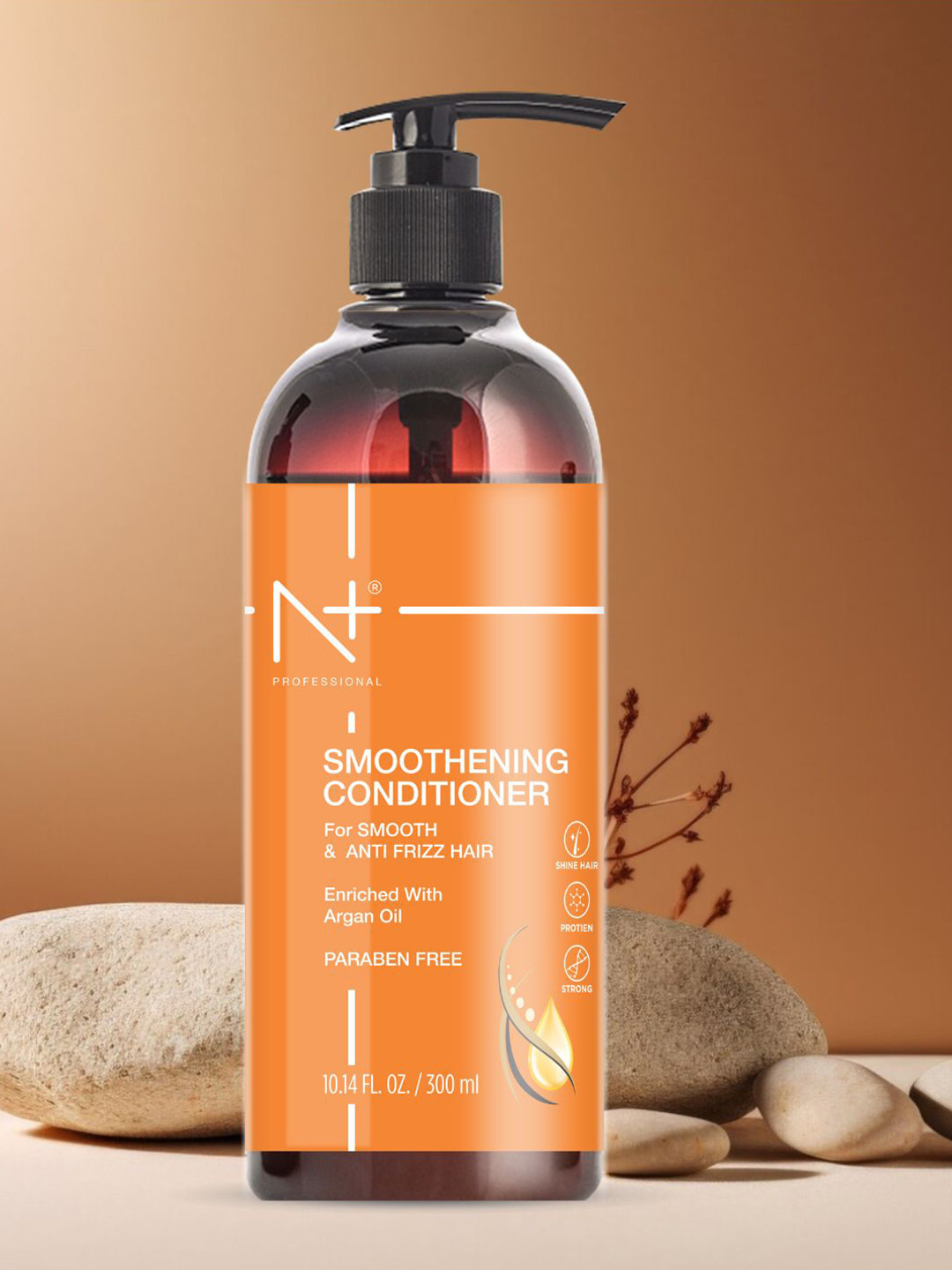 N Plus Professional Smoothening Conditioner with Argan Oil for Anti-Frizz Hair - 300ml