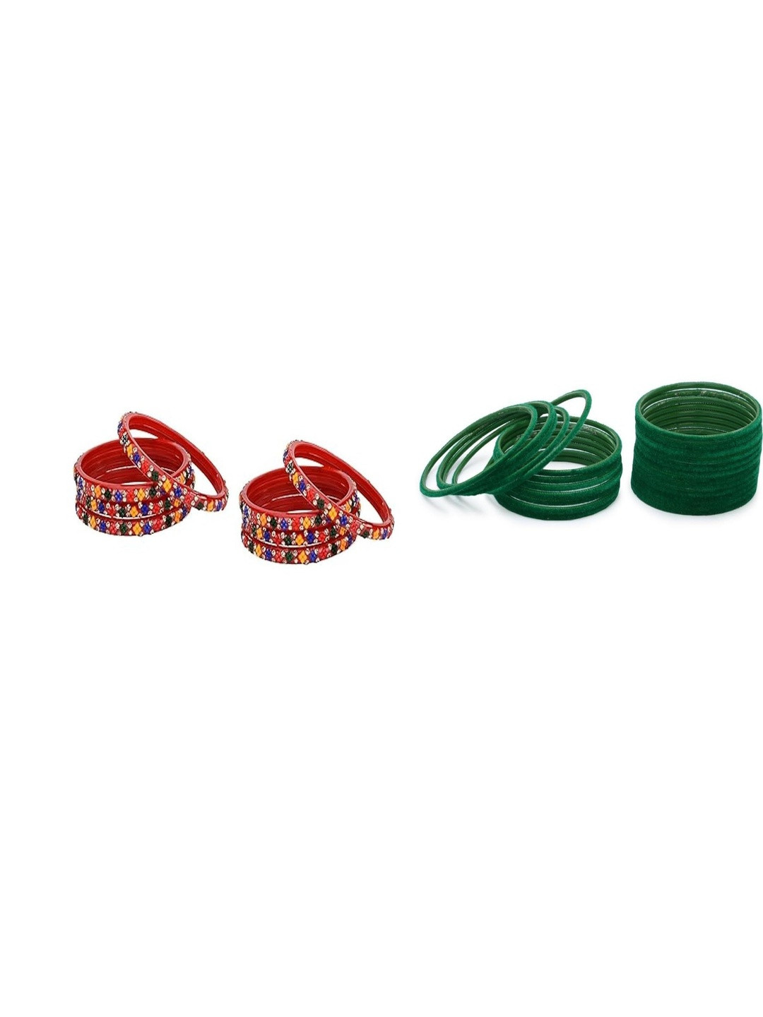 1ST TIME Set Of 32 Multi Alloy Artificial Stones & Beads Bangles