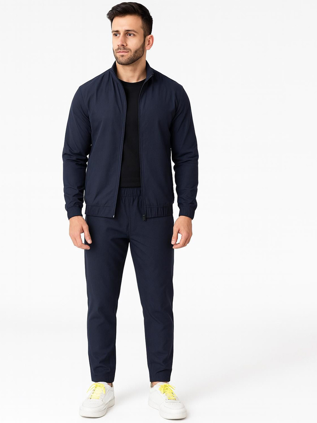 HIRRUX Mock Collar Double Layer Rapid-Dry Running Tracksuit