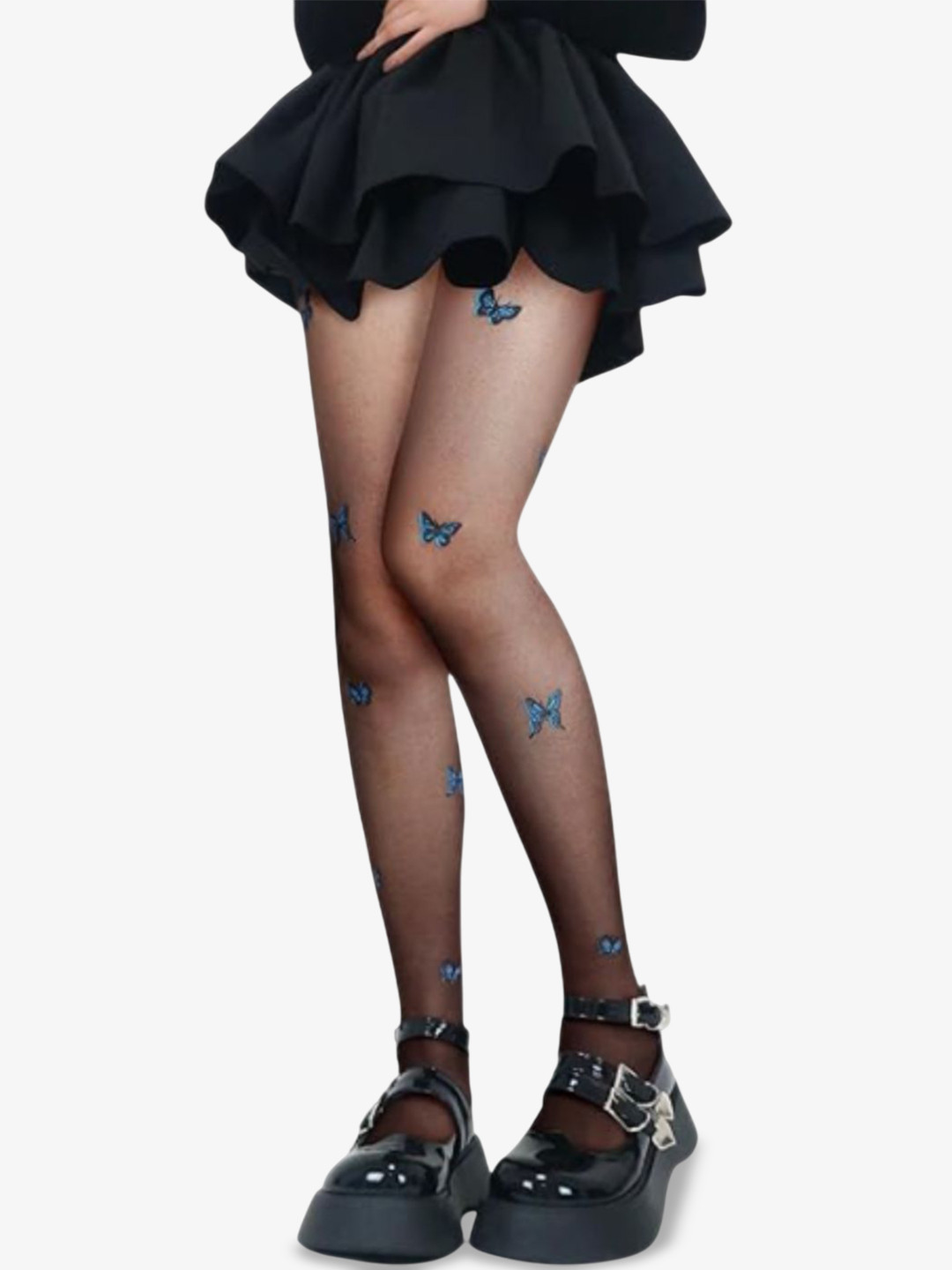 G Heist Butterfly High Waist Summer Pantyhose Stockings
