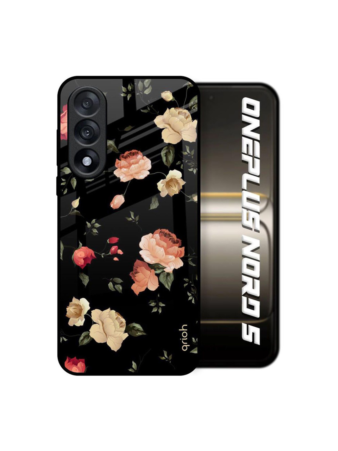QRIOH Black Spring Printed Silicone OnePlus Nord 5 5G Back Case