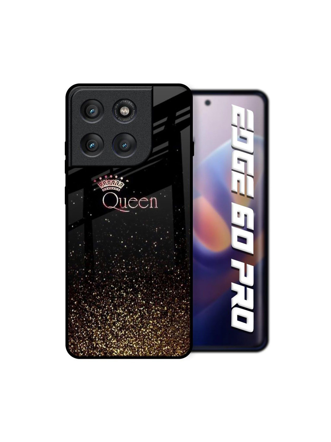 QRIOH I Am The Queen Printed Motorola Edge 60 Pro Glass  Back Case Mobile Accessories