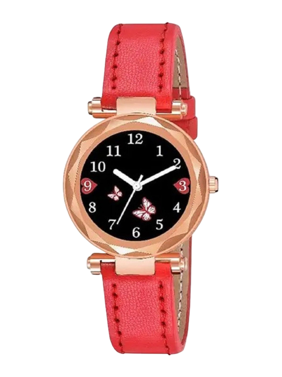 WATCHSTAR Women Printed Dial & Leather Straps Analogue Watch Fudedi Leather RedWS