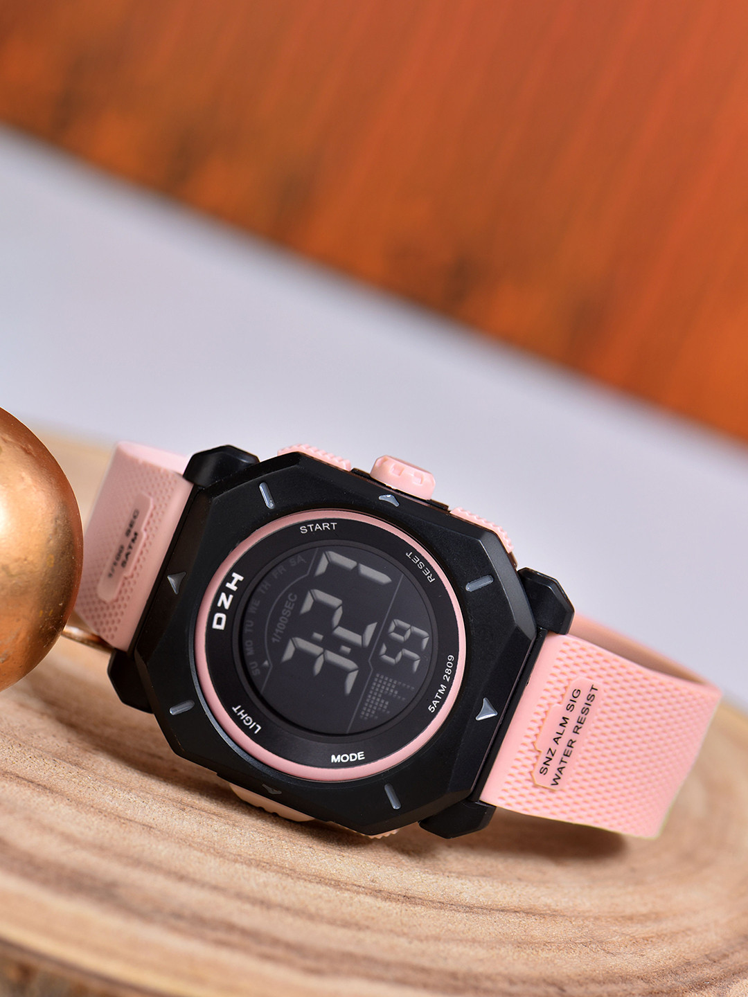 DZH Women Dial & Straps Digital Multi Function Watch DZH-2809-Pink