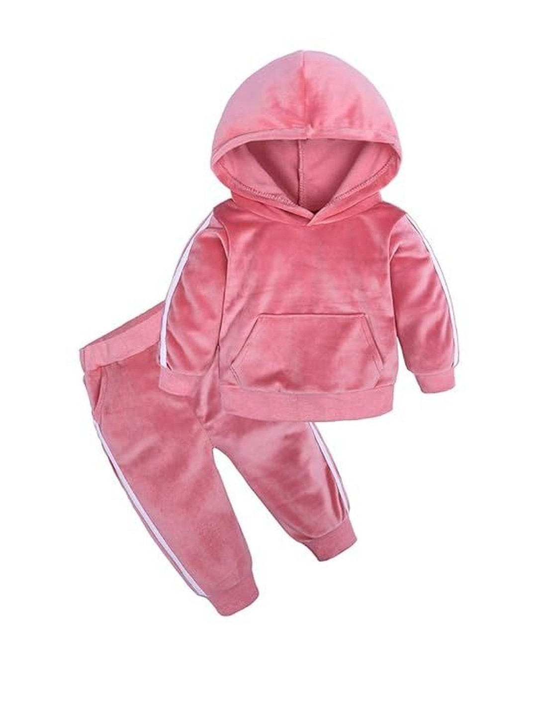 YK Kids Unisex Velvet Tracksuit Sweatshirt with Jogger Set