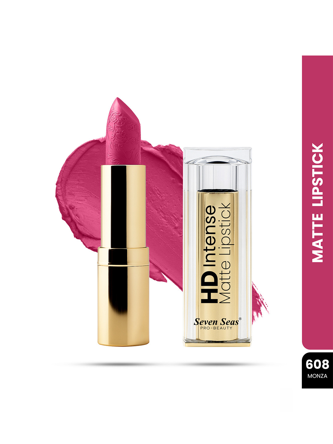 Seven Seas HD Intense Matte Long Lasting Lipstick 3.5 g - Monza 608