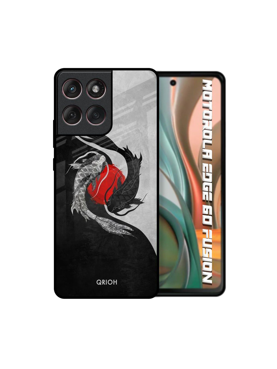 QRIOH Japanese Art Printed Silicone Motorola Edge 60 Fusion Back Case