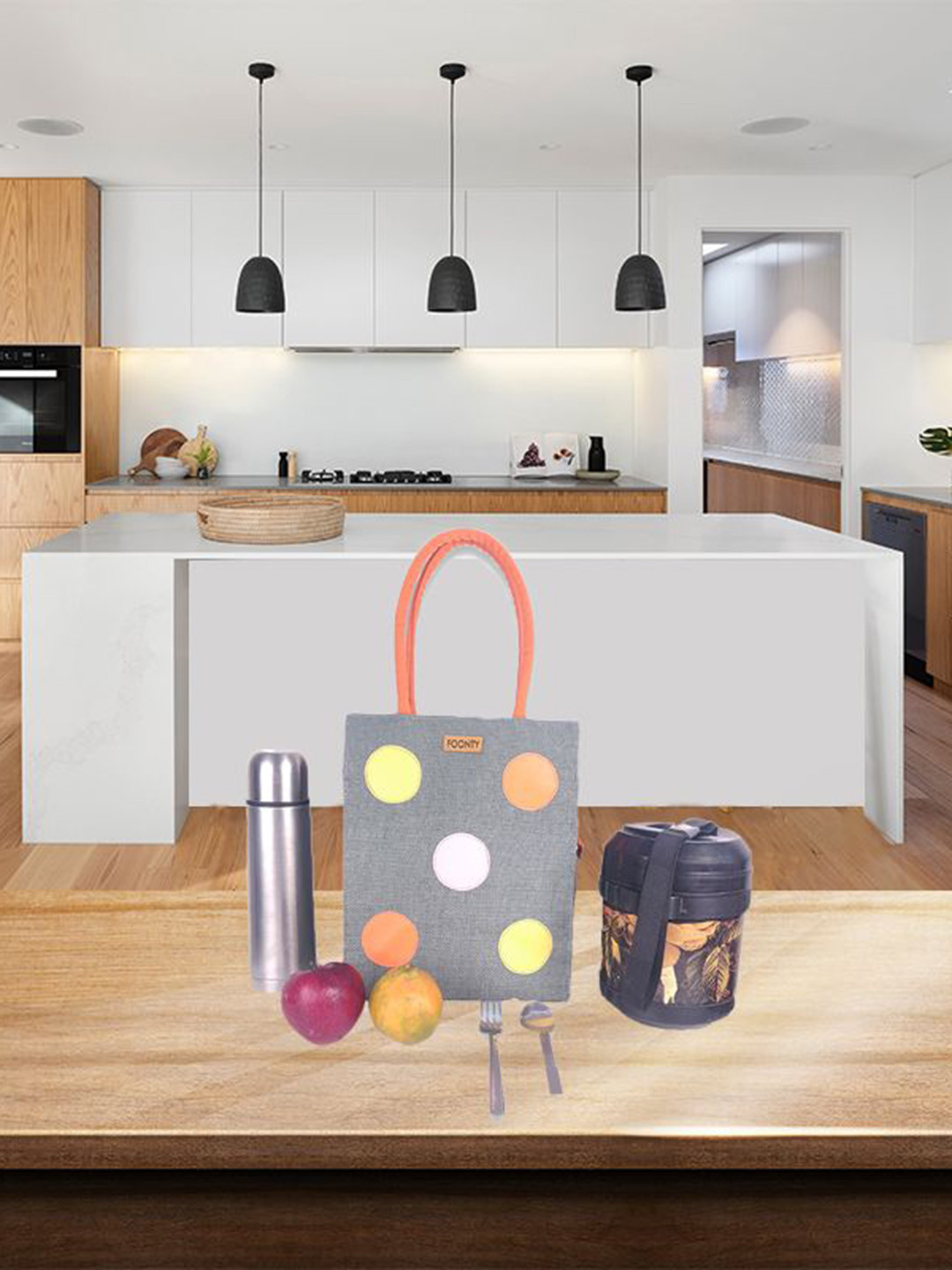 FOONTY Other Prints Eco Friendly Jute Lunch Bags Travel Accessory
