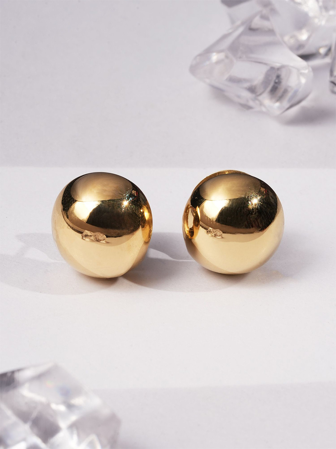 PALMONAS Gold-Plated BoldBall Glow Waterproof Studs
