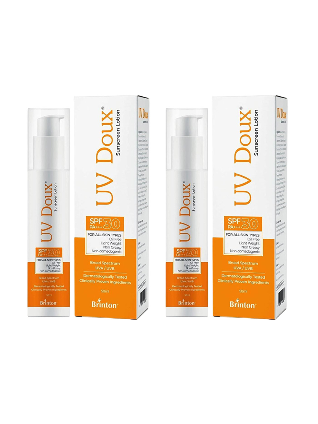 Brinton Set Of 2 UV Doux Sunscreen Lotion With SPF 30 - 50 ml Each