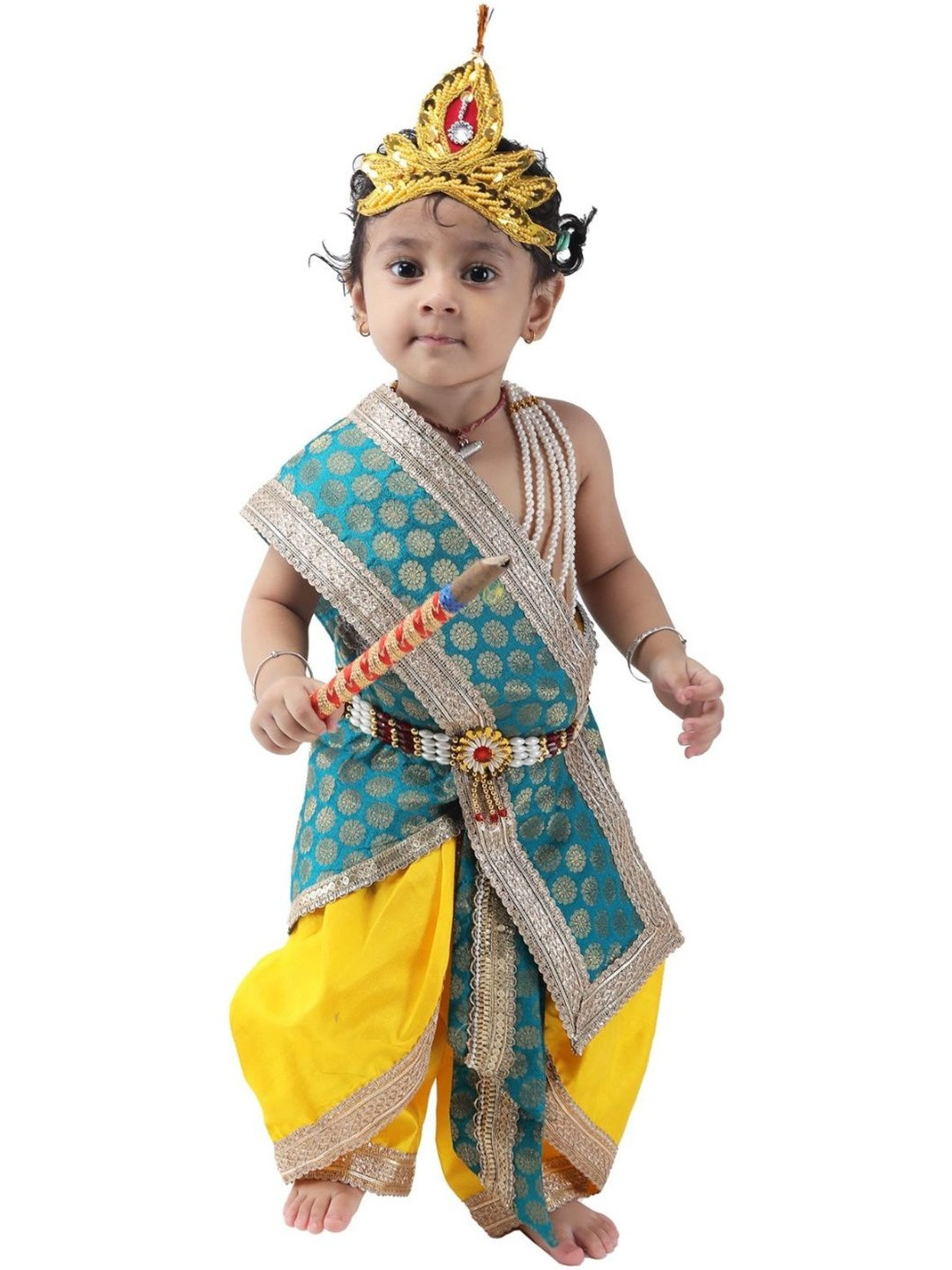 Design My Dress Bharat Unisex Kids Krishna Costume Clothing Set