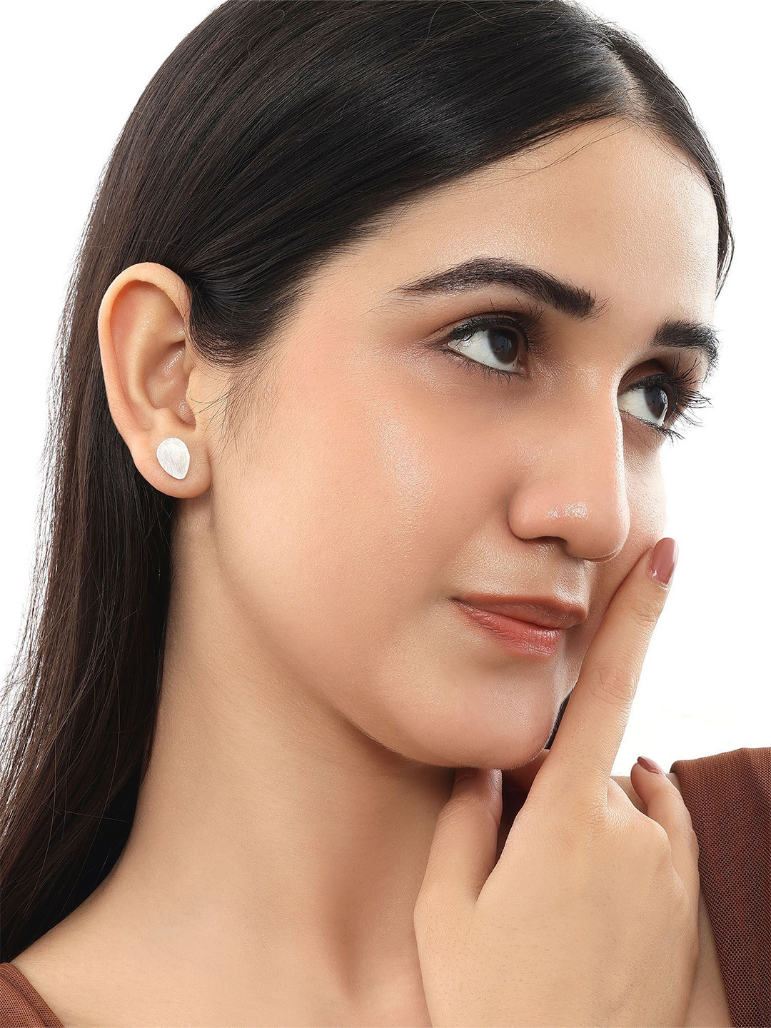 Tweov 925 Sterling Silver Drop Cut Stud Earrings