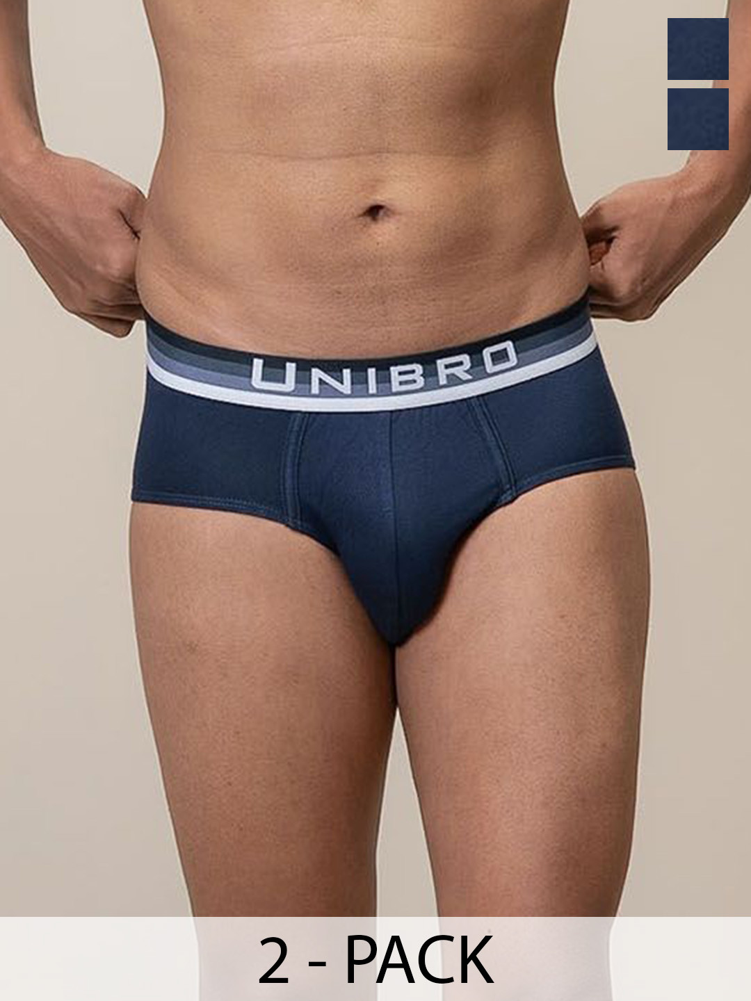 Unibro Men Pack Of 2 Basic Briefs TNCL-BRIF-PB3_2P-L