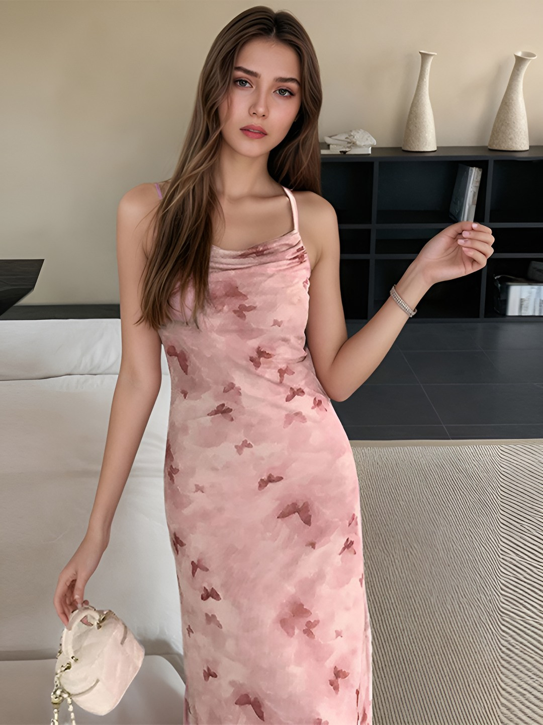 Blooming Tales Women Printed Sheath Maxi Dress